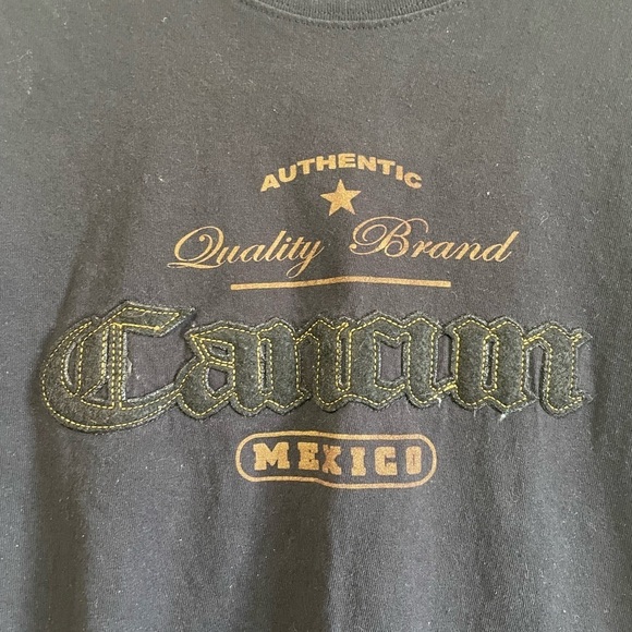 Black Cancun Mexico Men’s T shirt - Picture 2 of 5